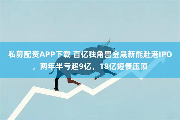 私募配资APP下载 百亿独角兽金晟新能赴港IPO，两年半亏超9亿，18亿短债压顶